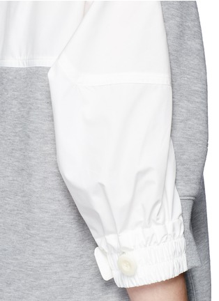 Detail View - Click To Enlarge - SACAI - Poplin panel double faced jersey dress