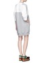 Figure View - Click To Enlarge - SACAI - Poplin panel double faced jersey dress