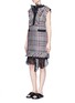 Figure View - Click To Enlarge - SACAI - Bib panel Summer tweed dress
