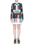 Main View - Click To Enlarge - SACAI - Mexican stripe frayed shirt dress
