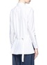 Back View - Click To Enlarge - SACAI - Belted pleat back poplin shirt