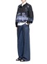 Figure View - Click To Enlarge - SACAI - Belted pleat back poplin shirt