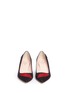Front View - Click To Enlarge - KATE SPADE - 'Misa' crystal lip suede pumps