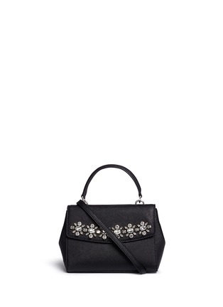 Main View - Click To Enlarge - MICHAEL KORS - 'Ava' petite jewelled saffiano leather bag