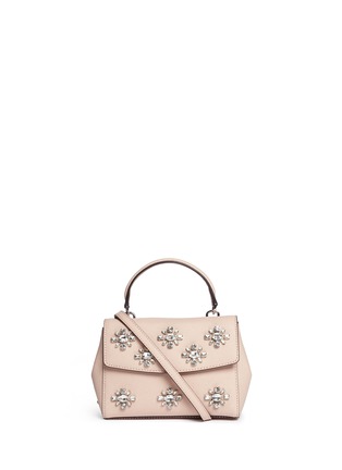Main View - Click To Enlarge - MICHAEL KORS - 'Ava' petite jewelled saffiano leather bag