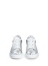 Front View - Click To Enlarge - ALEXANDER MCQUEEN - Chunky outsole metallic leather sneakers