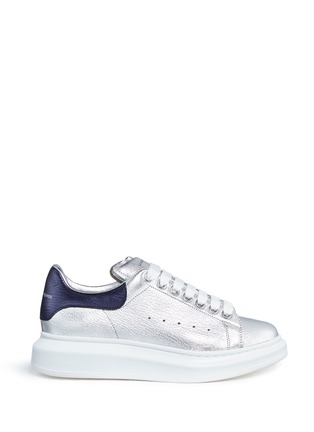 Main View - Click To Enlarge - ALEXANDER MCQUEEN - Chunky outsole metallic leather sneakers