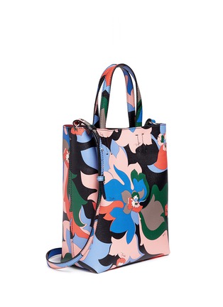 Detail View - Click To Enlarge - EMILIO PUCCI - Floral print saffiano leather shopper tote