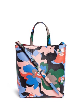 Main View - Click To Enlarge - EMILIO PUCCI - Floral print saffiano leather shopper tote