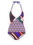 Main View - Click To Enlarge - EMILIO PUCCI - Geometric print halter one-piece swimsuit