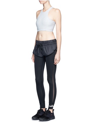Figure View - Click To Enlarge - ADIDAS BY STELLA MCCARTNEY - 'The Short Tight' layered leggings