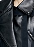 Detail View - Click To Enlarge - SACAI - Leather panel calligraphy quilted jacket