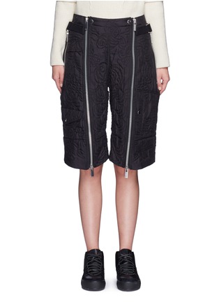 Main View - Click To Enlarge - SACAI - Calligraphy quilted belted zip shorts