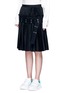 Front View - Click To Enlarge - SACAI - Belted plissé pleat skirt