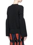 Back View - Click To Enlarge - SACAI - Side zip cinched sleeve sweatshirt