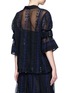 Back View - Click To Enlarge - SACAI - Calligraphy embroidered stripe belted sleeve shirt
