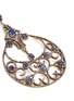 Detail View - Click To Enlarge - AISHWARYA - Diamond kyenite gold alloy fretwork filigree drop earrings