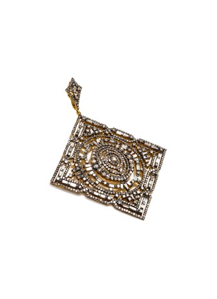  - AISHWARYA - Diamond gold alloy cutout square pendant