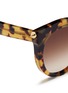 Detail View - Click To Enlarge - ALEXANDER MCQUEEN - 'Piercing Bar' round tortoiseshell acetate sunglasses