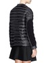 Back View - Click To Enlarge - MONCLER - Cable knit quilted down pullover