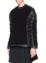 Front View - Click To Enlarge - MONCLER - Cable knit quilted down pullover