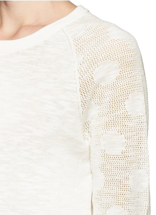 Detail View - Click To Enlarge - EQUIPMENT - 'Sloane Crew' mesh open knit sleeve sweater