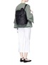Figure View - Click To Enlarge - TORY BURCH - Leather trim nylon backpack