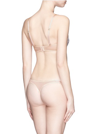 Back View - Click To Enlarge - L'AGENT - 'Penelope' satin tulle thong