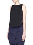 Front View - Click To Enlarge - SONG FOR THE MUTE - Wool-silk sleeveless top