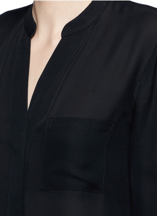 Detail View - Click To Enlarge - VINCE - Silk chiffon popover blouse