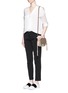 Figure View - Click To Enlarge - VINCE - Pintuck centre seam stretch pants