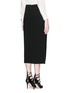 Back View - Click To Enlarge - VINCE - Asymmetric wrap front crepe pencil skirt