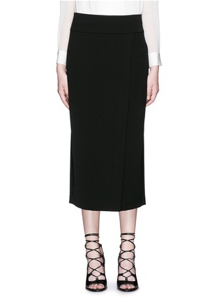 Main View - Click To Enlarge - VINCE - Asymmetric wrap front crepe pencil skirt