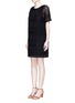 Front View - Click To Enlarge - VINCE - Geometric lace shift dress