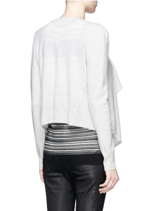 Back View - Click To Enlarge - VINCE - Drape front cropped cashmere cardigan