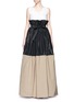 Main View - Click To Enlarge - TOME - Taffeta paperbag waist cotton combo maxi skirt