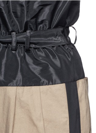 Detail View - Click To Enlarge - TOME - Taffeta paperbag waist cotton wide leg pants