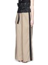 Front View - Click To Enlarge - TOME - Taffeta paperbag waist cotton wide leg pants