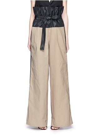 Main View - Click To Enlarge - TOME - Taffeta paperbag waist cotton wide leg pants