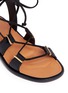 Detail View - Click To Enlarge - ROSETTA GETTY - Crisscross lace-up leather sandals