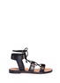 Main View - Click To Enlarge - ROSETTA GETTY - Crisscross lace-up leather sandals