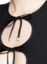Detail View - Click To Enlarge - ROSETTA GETTY - Cutout tie front sleeveless combo crepe gown