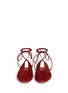 Front View - Click To Enlarge - ROSETTA GETTY - Lace-up suede mules