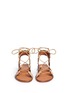 Front View - Click To Enlarge - ROSETTA GETTY - Crisscross lace-up leather sandals