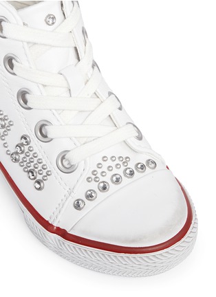 Detail View - Click To Enlarge - 90115 - 'Flash' rhinestone stud leather toddler sneakers