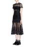 Figure View - Click To Enlarge - SELF-PORTRAIT - Bandeau inlay cutwork lace dress