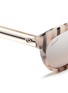 Detail View - Click To Enlarge - GUCCI - Stripe acetate mirror cat eye sunglasses