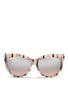 Main View - Click To Enlarge - GUCCI - Stripe acetate mirror cat eye sunglasses