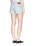 Back View - Click To Enlarge - RAG & BONE - 'Marilyn' frayed denim shorts