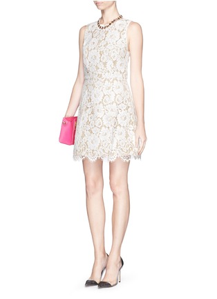 Figure View - Click To Enlarge - ALICE & OLIVIA - 'Leann' sleeveless lace skater dress